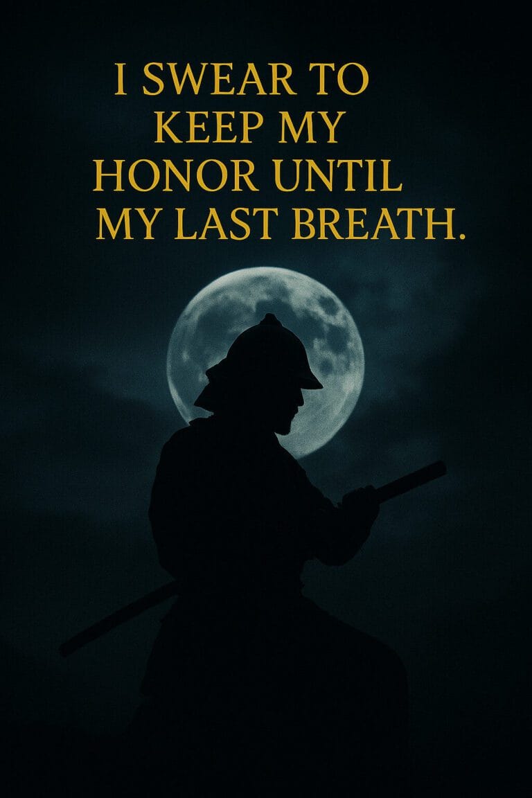 I Swear To Keep My Honor Till My Last Breath