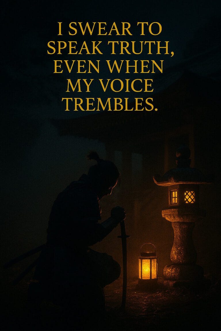 I Swear To Speak Truth Even When My Voice Trembles