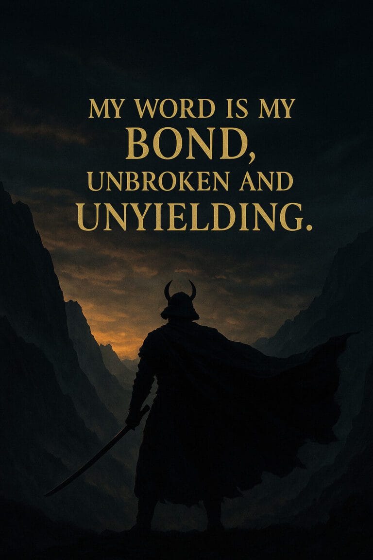 My Word IS My Bond Unbroken And Unyielding