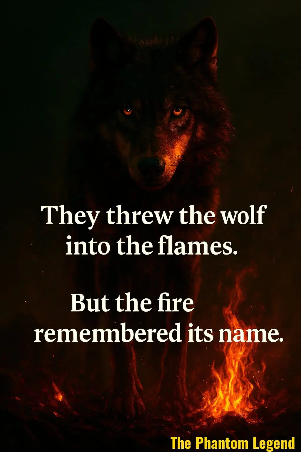 They Threw The Wolf Into The Flames - DIgital Poster