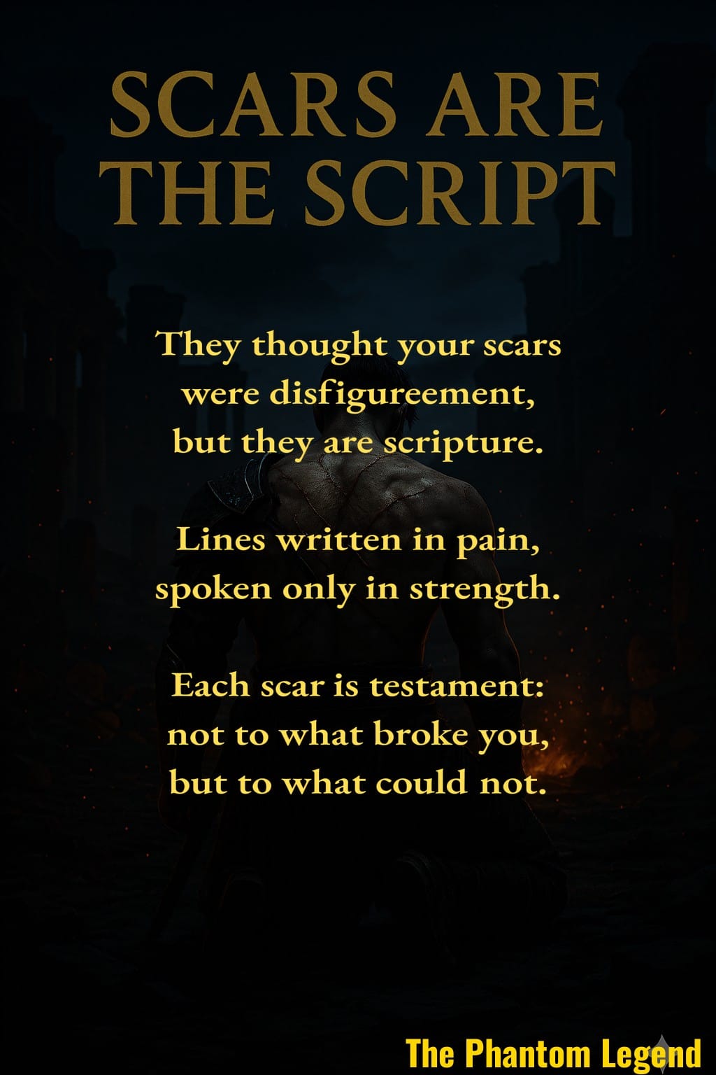 Scars are the script - Digital Poster
