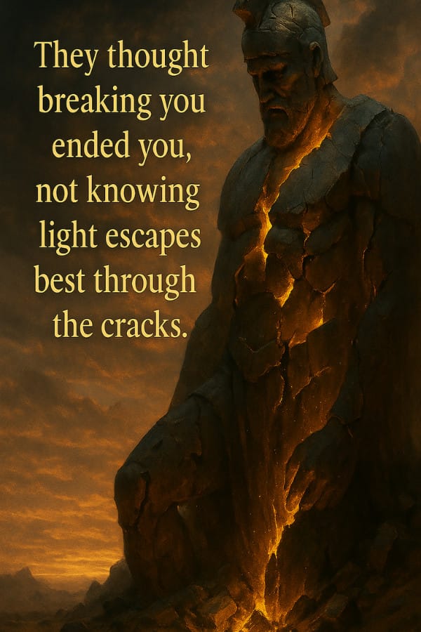 They thought breaking you , ended you