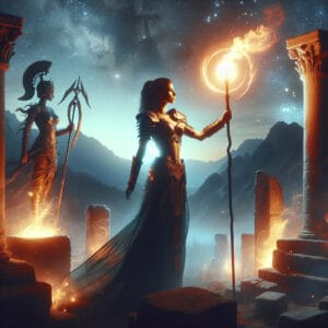 Carving Destiny in Stone: The Warrior's Unyielding Line —