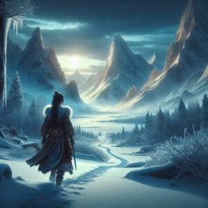 The Warrior's Path: Untouched Snow Symbolism —